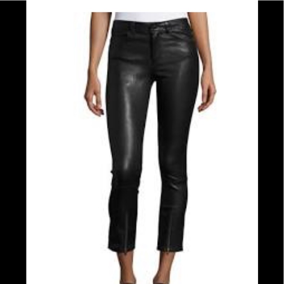 Helmut Lang Pants - Helmut Lang zip leather leggings